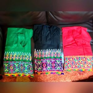 Hand embroidered pants/trousers